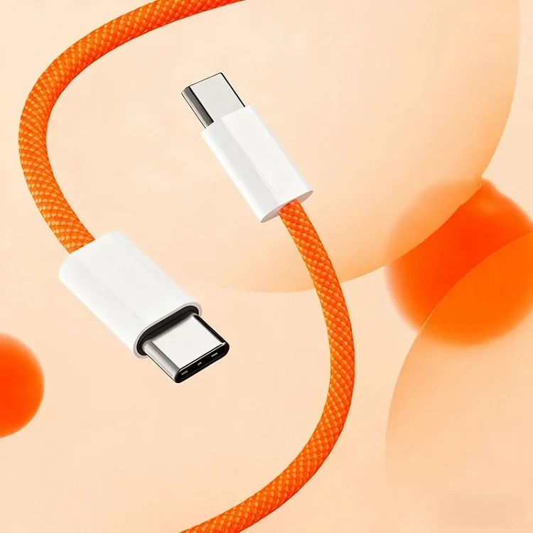 Typ C auf Typ C Farbe Kabel für PD 60 W iPhone 16 15pro Schnelle Aufladung für Xiaomi Samsung Huawei Typ C Weben Kabel 1M 2M 3M – Detail 13