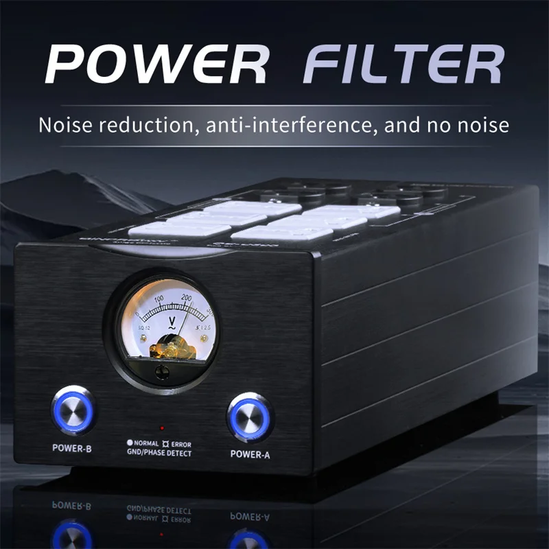 Qincrown-電圧ポインター,電源フィルター,ノイズリダクション,電源コンセント,hfi,オーディオ,QG-U800