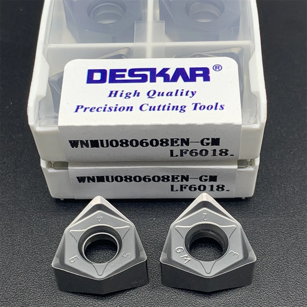 Deskar 100% Original WNMU080608 WNMU080608EN-GM LF6018 90 degree double-sided Hexagon Fast Feed Milling Insert