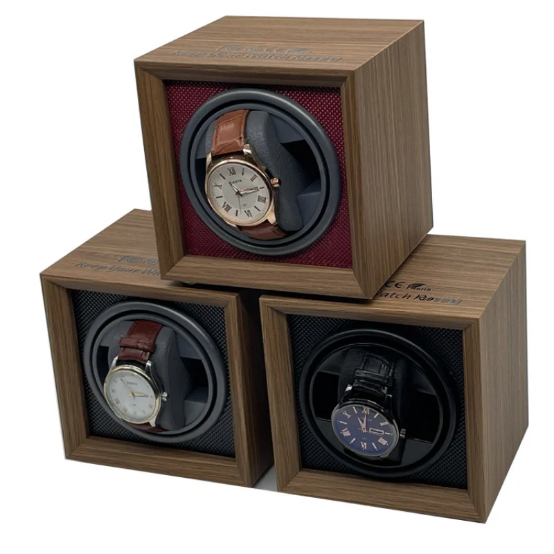 

Wooden Watchwinder Upright Automatic Mechanical Watch Shaker Electric Watch Box 3 Gear Adjustable Watch Winder Box Best Gift