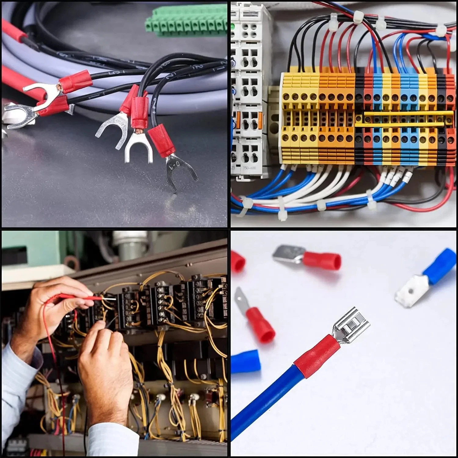 Kfz Kabelverbinder Set: elektrische Anschlussklemmen isoliert im Sortiment, Stecker/Buchse, Flachsteckhülsen mit Ring-/Gabel- / Löt-/Crimp-Anschluss, Quick Splice, Verbinder für Auto, zum Verbinden & Reparieren – Detail 14