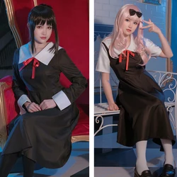 Anime Kaguya Sama Love Is War Cosplay Shinomiya Kaguya Fujiwara Chika Costumes Dress Uniform Wig Headwear women Halloween Suits