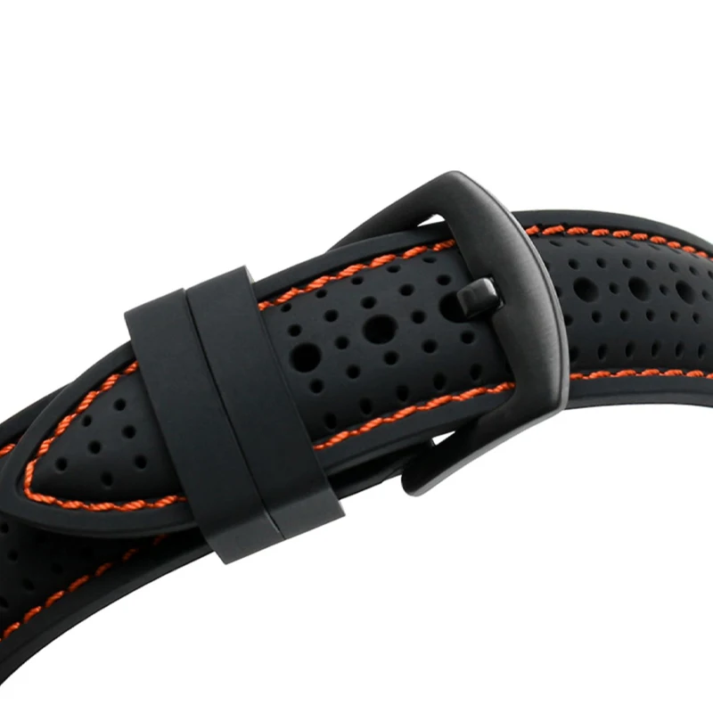 Tali Jam Tangan silikon นิ่มสำหรับ Omega Mido Tissot Seiko Citizen Casio กันน้ำอุปกรณ์เสริมสำหรับผู้ชายสายนาฬิกายางขนาด20มม. 22มม. 24มม.