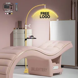Free LOGO Half Moon Light Lash 23-inch gold 45w With Floor Tripod Photography Light For Tattoo Beauty Eyelash extensions Lamp