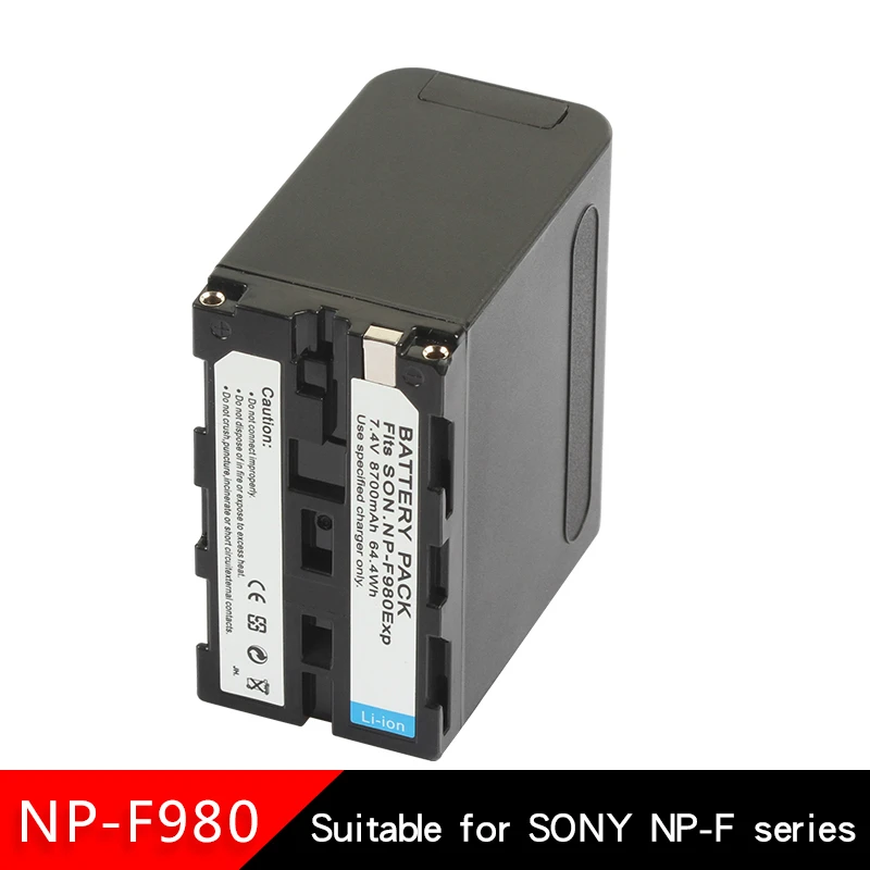 Аккумулятор NP-F980 8700 мАч для Sony NP-F970 NP-F960 NP-F930 NP-F550 NP-F570 NP- F750 Светодиодный аккумулятор Power Bank Зарядное устройство