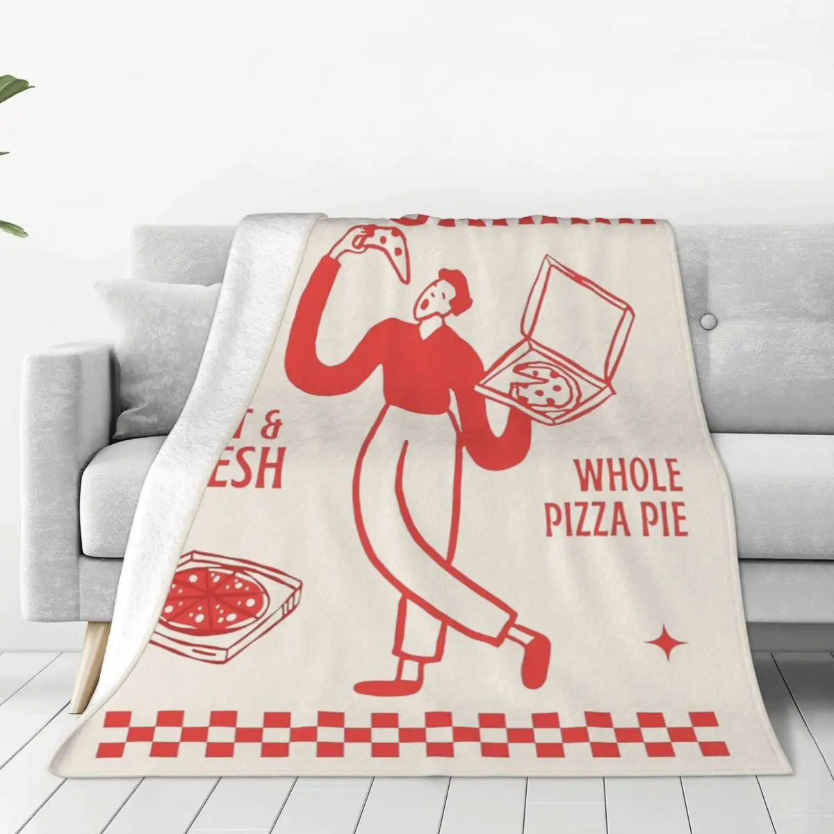 Impractical Jokers Pizza Blankets Fleece Summer Portable Lightweight Throw Blanket for Sofa Car Quilt
