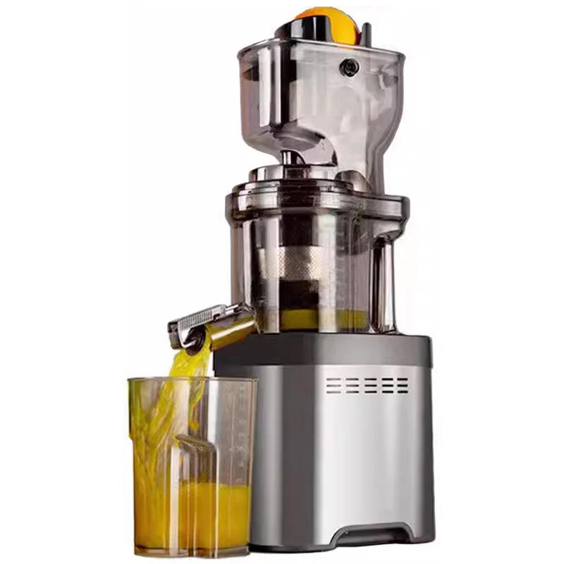 Slow Juicer Screw Electric Juice Machine 220V Stainless Steel Filter Free Large Caliber Cold Press Fruit Extractor