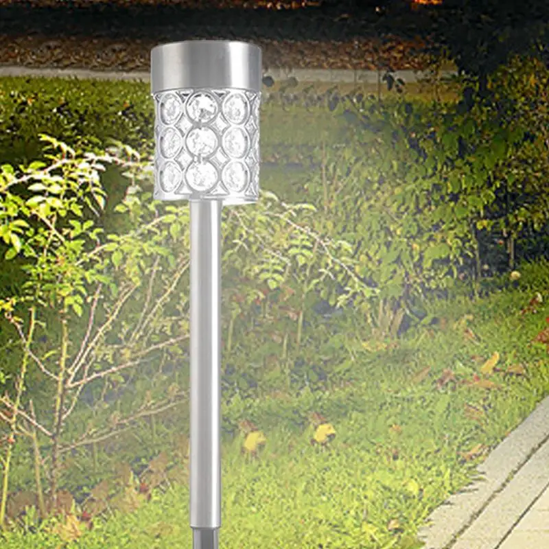 Luces solares para caminos, 4 luces solares de estaca para jardín, luces para pasarela, luces para caminos de paisaje, luz Solar para jardín para Patio