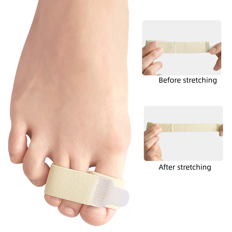 10PCS Elastic Tape Wraps Hammer Toe Finger Straightener Hallux Valgus Corrector Bandage Toe Separator Foot Care Tool Supplies