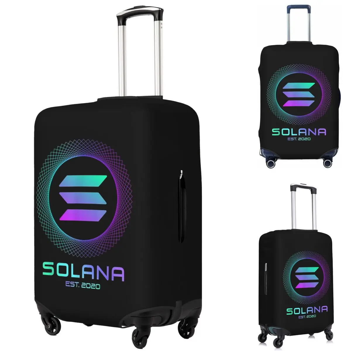 

Solana Cryptocurrency - Solana SOL Защитный чехол для чемодана Эластичные защитные чехлы для дорожного багажа на 18-32 дюймов
