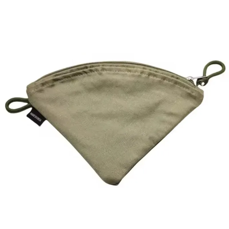 Reusable Coffee Paper Filter Storage Bag for V Shape Coffee Filter Papers Canvas Bag for Outdoor Camping Traveling