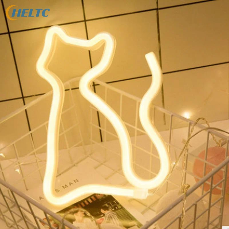 Cute Cat Bedroom Ambient Light, Wall Decoration, Night Light, Holiday Gift, Cute Animal-Themed Ambient Decorative Light