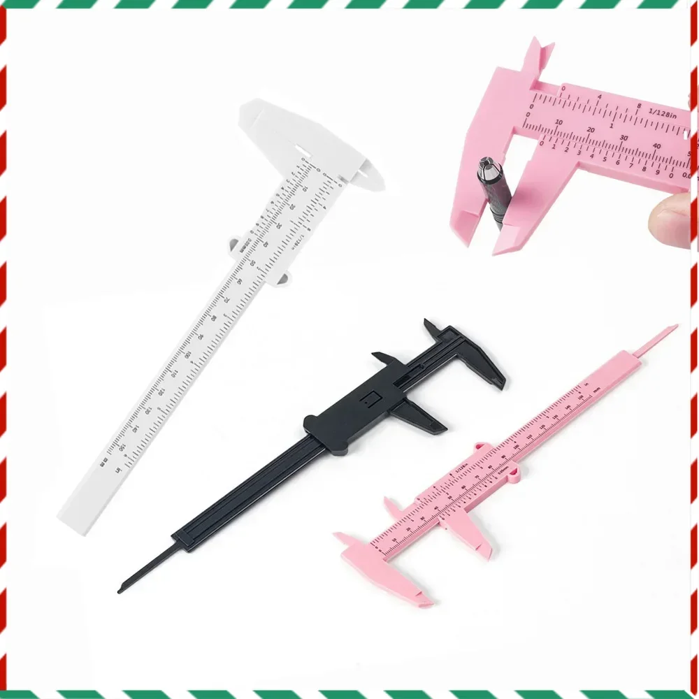 

0-150mm double scale plastic vernier caliper paper Play measuring student caliper mini measuring tool