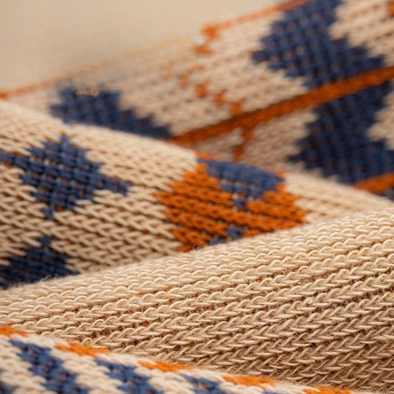 1/5 пар зимних ретро-модных новых повседневных удобных высоких носков из чистого хлопка, впитывающих пот и дышащих носков