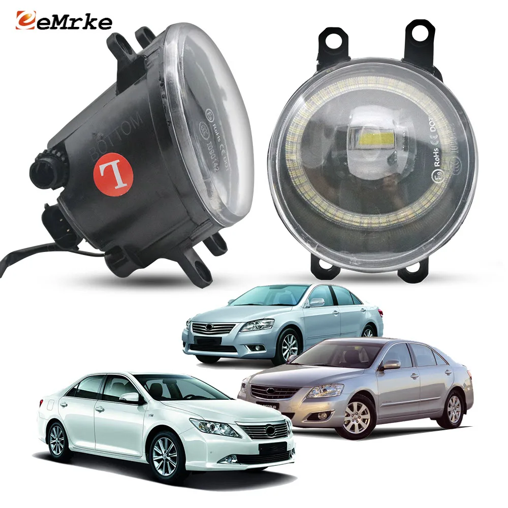 

LED Fog Light Driving Lamp for Toyota Aurion Presara Prodigy XV40 XV50 2006-2015 Car PTF with Angel Eye DRL + Lens Left & Right