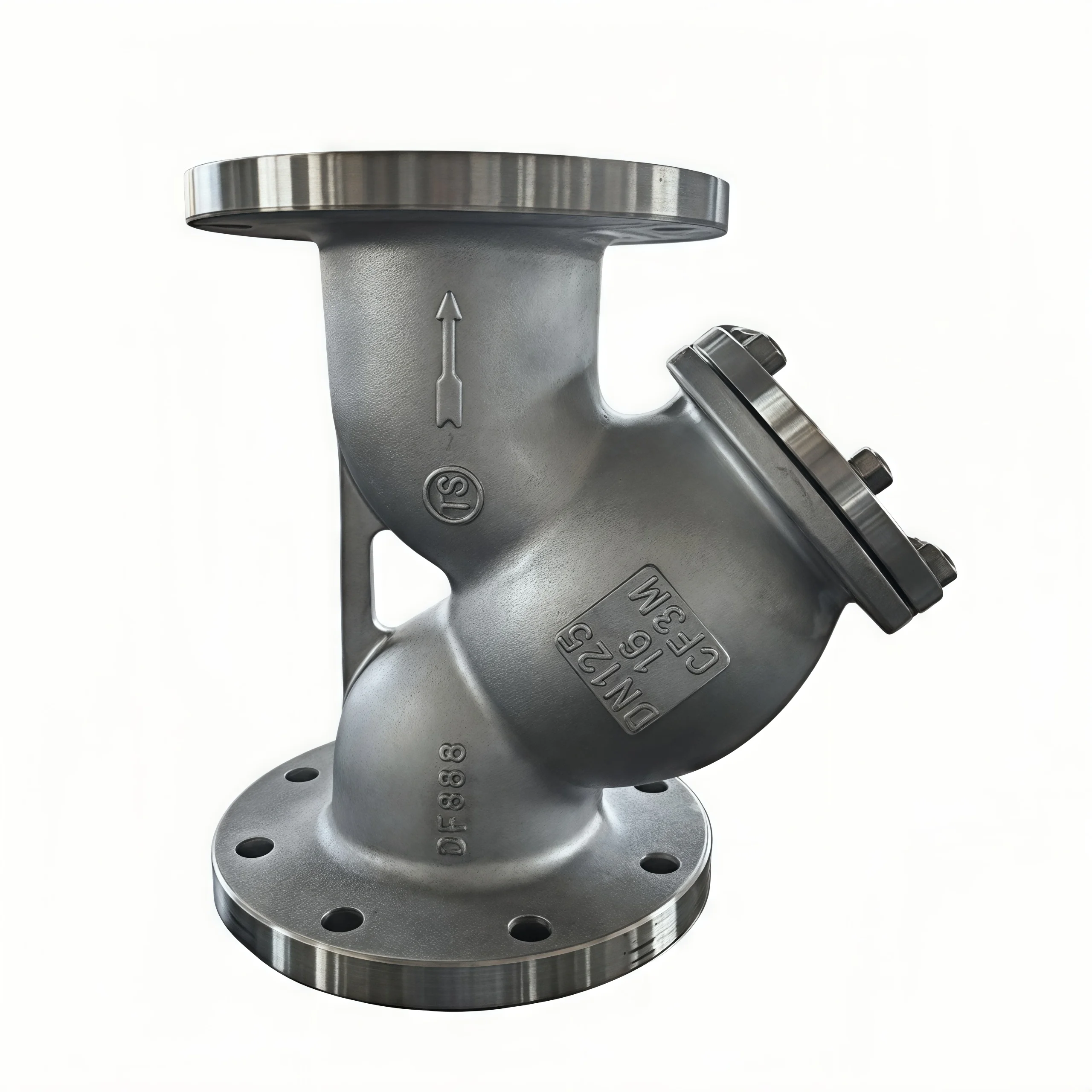 DN125 316L Stainless Steel Flanged Filter Carbon Steel ANSI 150lb WCB CF8 Cast Steel Flanged Industrial Pipe Y-Filter
