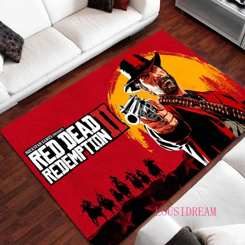 Red Dead Redemption 2 Door Mat Home Decor Cowboy Area Carpet Living Room  Bedroom Kitchen for Home Goods Game Characters Rugs