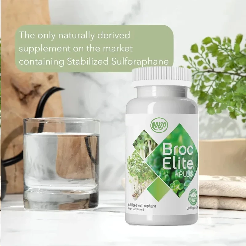 Broccoli Supplement with Stable Sulfate Extract 60 Vegetable Capsules Zero Residual Glycyrrhizin for Health Support