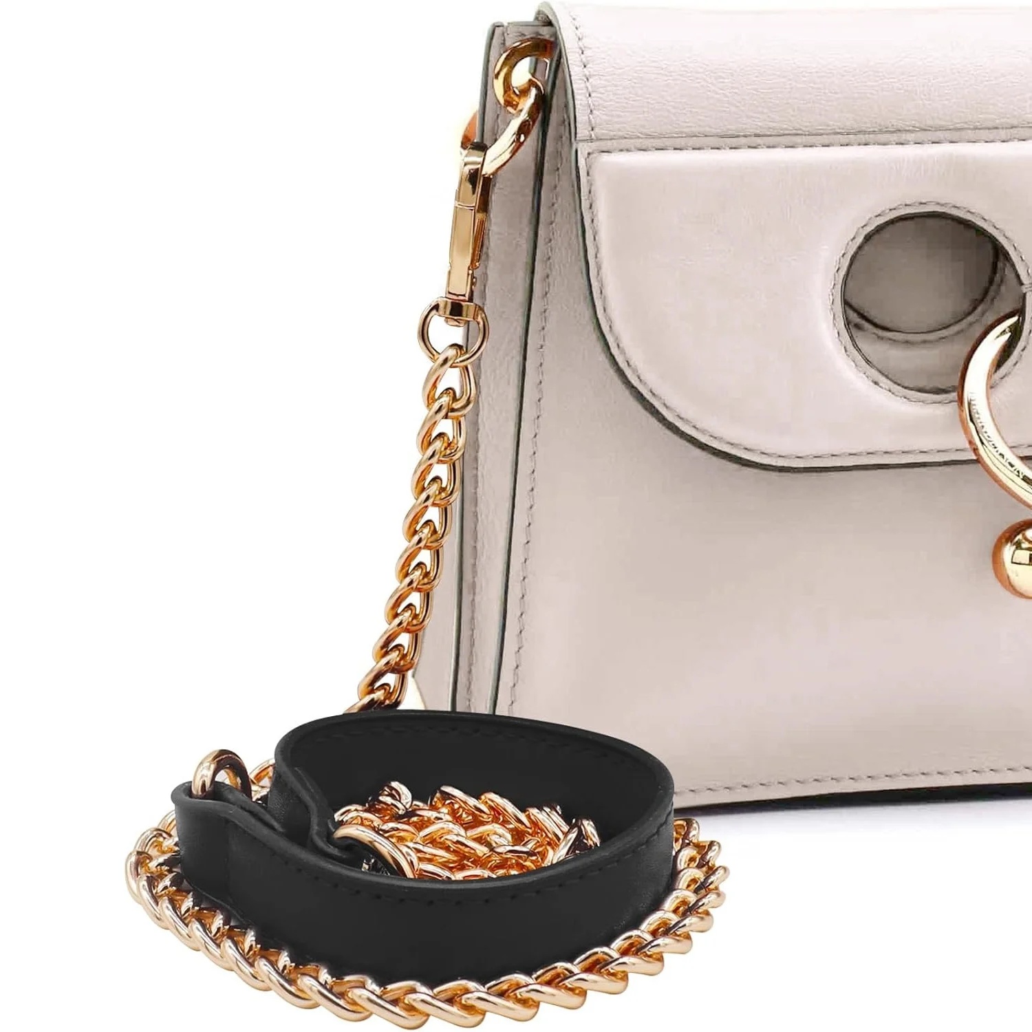 47 Inch PU Leather Purse Handles Chain Strap Shoulder Crossbody Chain Handbag Replacement Strap