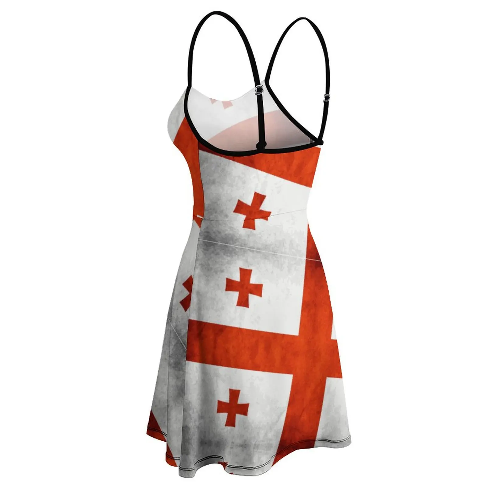 Vestido de tirantes de la bandera nacional de Ucrania para mujer, vestido de Honda de la bandera de cinco cruces, vestido de mujer Sexy, Vintage divertido, novedad