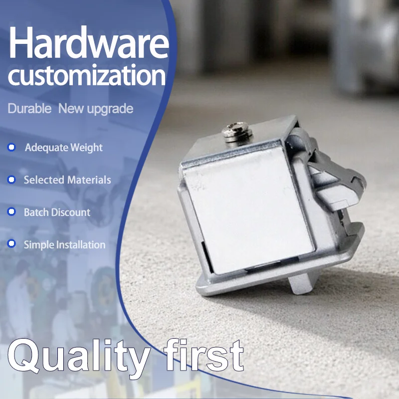 4pcs Automatic Closing Impact Button Lock Square Door Lock Made Of Zinc Alloy For Industrial Equipment Cabinets