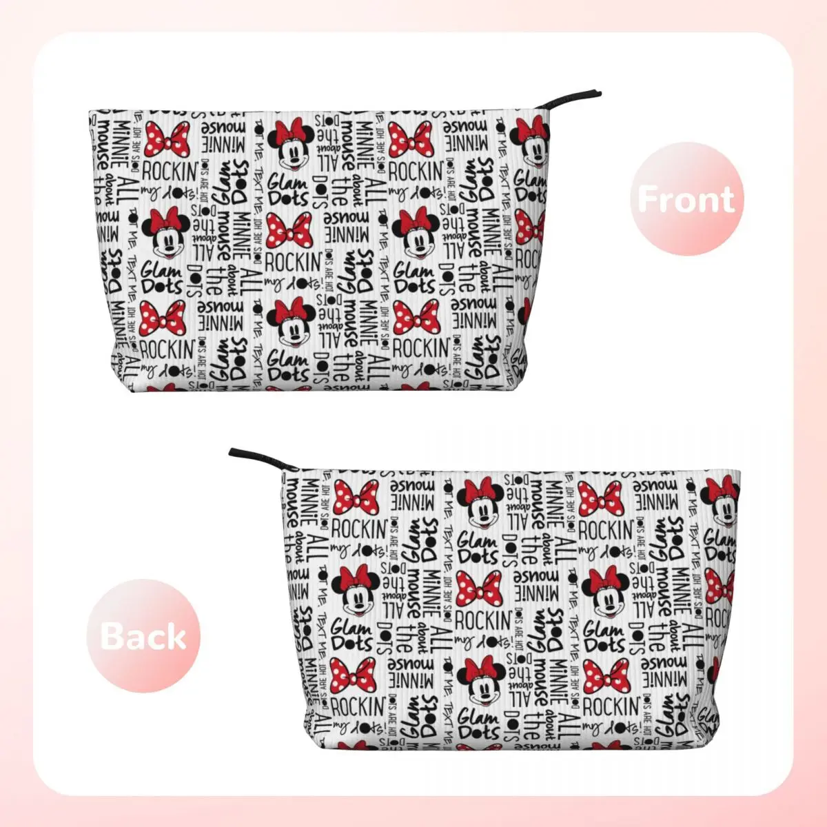 Custom Mickey Mouse Cosmetic Bag Women Cute Large Capacity Makeup Case Beauty Storage Toiletry Bags