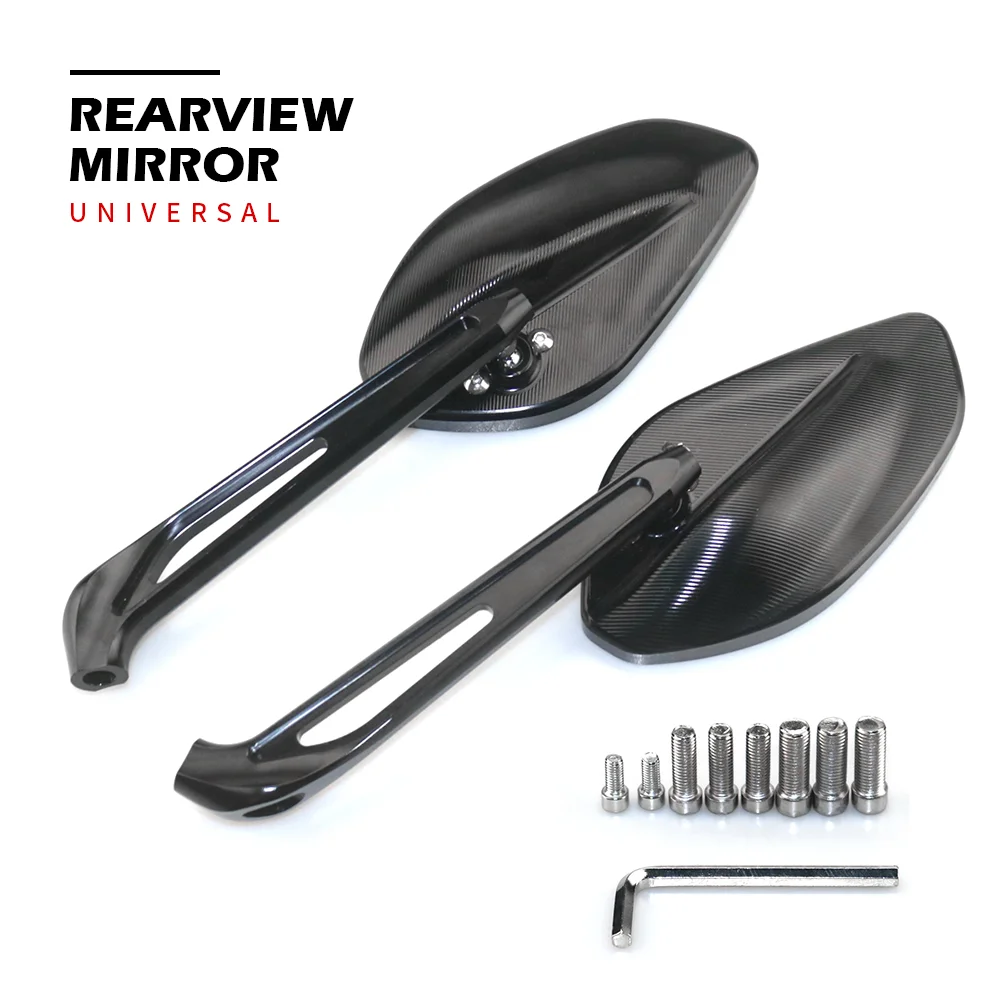 

8mm 10mm Universal Motorcycle Rearview Mirrors For Kawasaki SV650 SV650S Side Mirrors Motorbike Aluminium Alloy Accessories