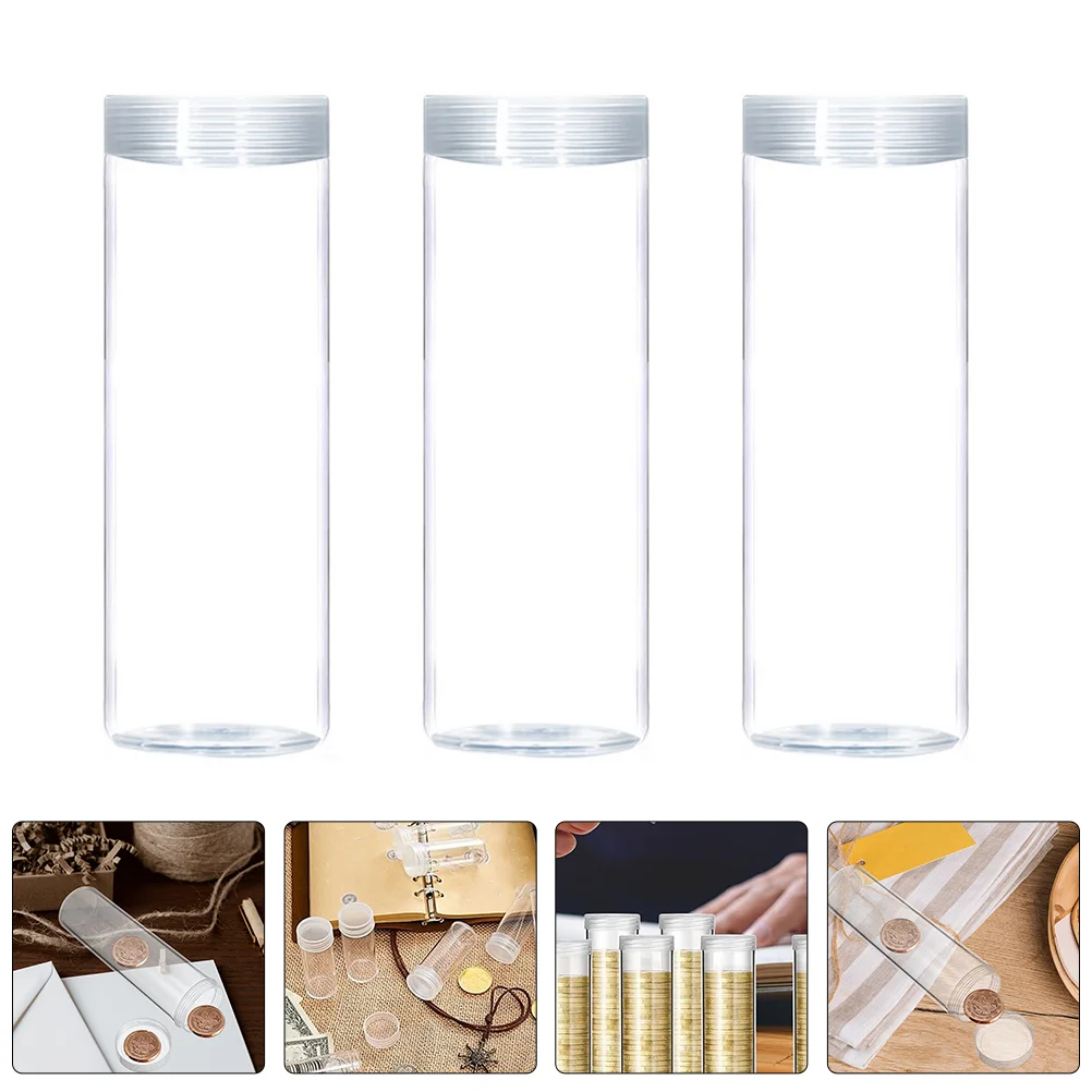 

10 Pcs Coin Storage Tube Dollar 27mm Diameter Transparent Barrel Full Roll Loose Protection (27mm Half Barrel) Pieces Container