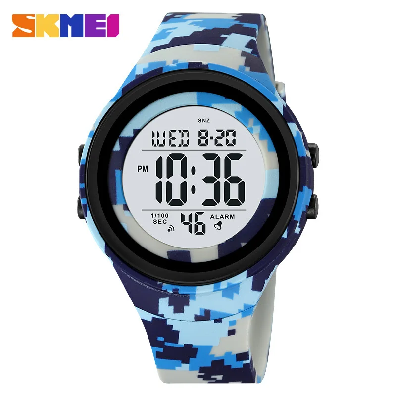 Skmeiteen防水電子時計、メンズスポーツ目覚まし時計、多機能学生時計