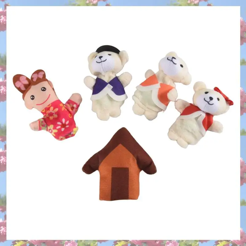 L81A 2025-5개 묶음 손가락 인형 동화 동화 금발과 곰 세 마리