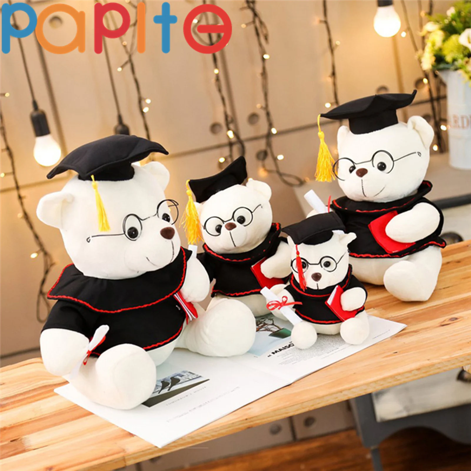 Kawaii Beer Knuffels Gevulde Pop Zachte Plushie Collectable Schattig Pluche Knuffels Cadeau voor Nieuwjaar Kerstmis FOU99