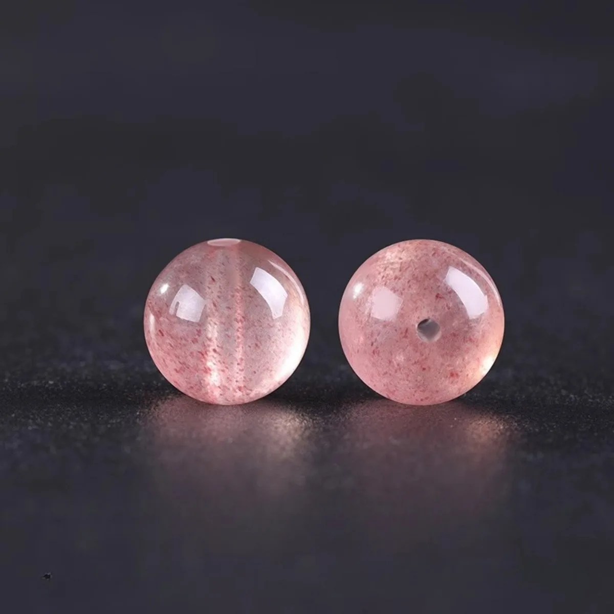 

Grade AAA Natural Strawberry Quartz Beads 8mm 10mm Smooth Polished Round Loose Gemstone