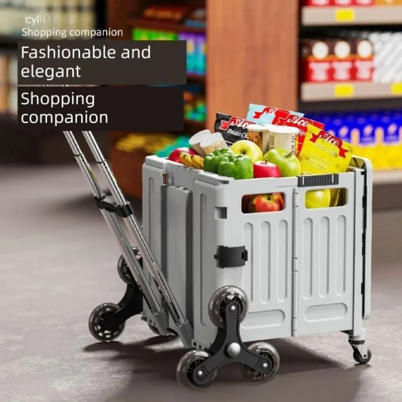 portable-hand-pulling-shopping-cart-vegetable-buying-car-stainless-steel-stretchable-handle-home-convenient-push-cart