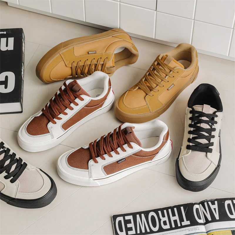 

Spring Summer Classic Men ' s Canvas Shoes Fashion Yellow Man Sneakers Breathable Flat Casual Shoes Mens Vulcanize Shoes