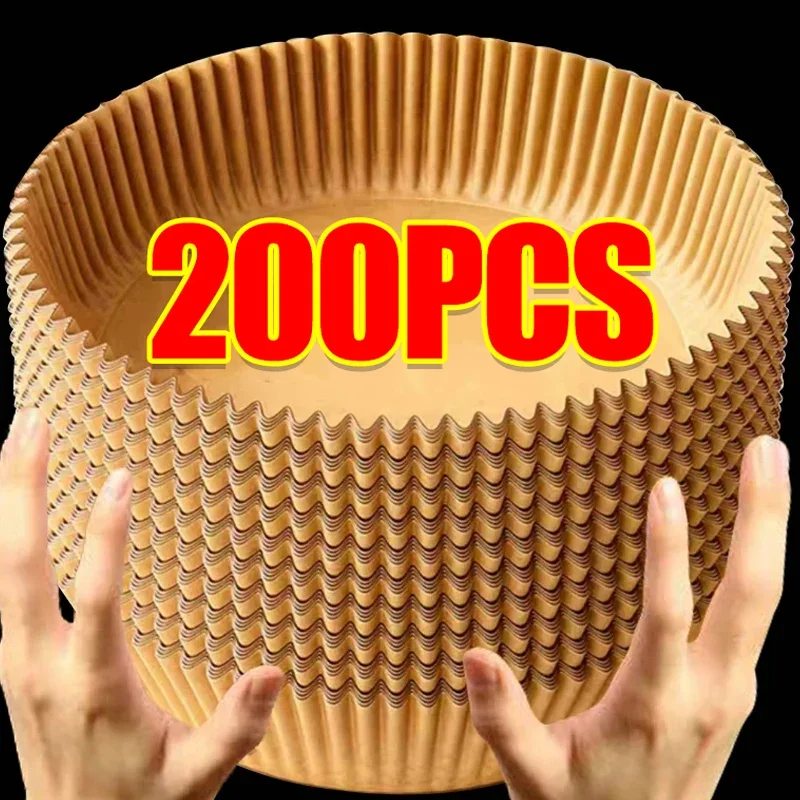 라운드 에어 프라이어 종이 일회용 스틱 에어 프라이어 베이킹 종이 전자 레인지 냄비 오일 흡수 가스켓 주방 악세사리