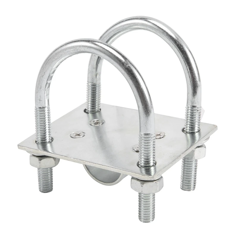 2X Antenna Mast Clamp Bracket With U-Bolts Anti-Rust Clamp Panel Pipe Mounting Hardware For Outdoor Lora Antenna Helium