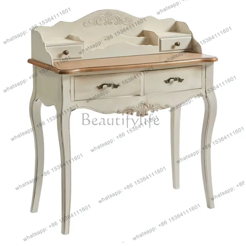 

Американский деревенский письменный стол из массива дерева, небольшой домашний стол для письма