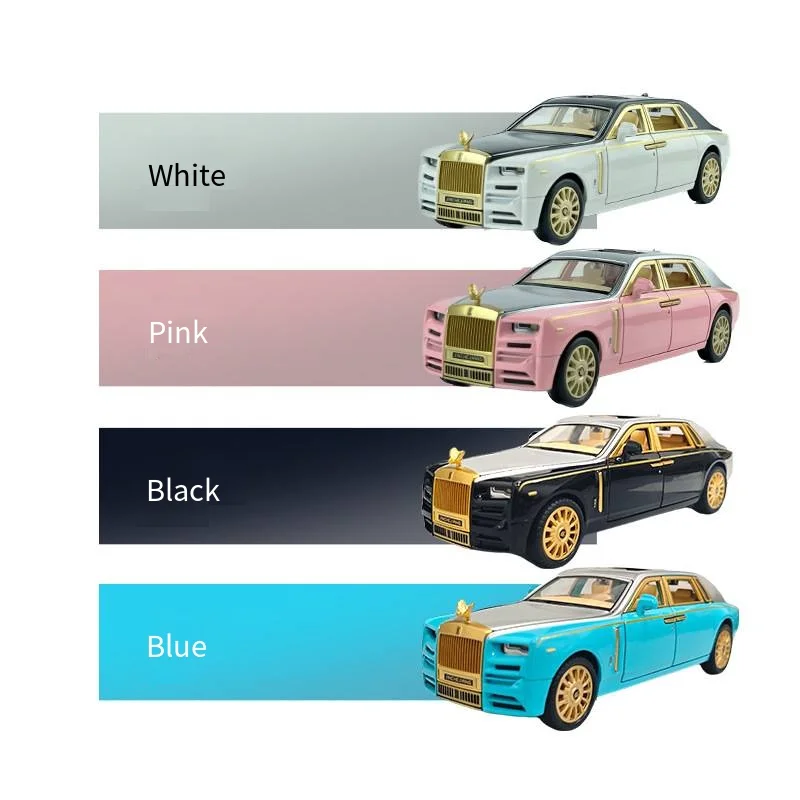 Modelo de carro de luxo 1:24 - Veículo de liga 24052 - Veículo de som e luz com sistema de propulsão - Modelo de veículo de brinquedo infantil