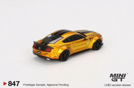 MINIGT 1:64 847 MUSTANG LB Gold Diecast Model Car