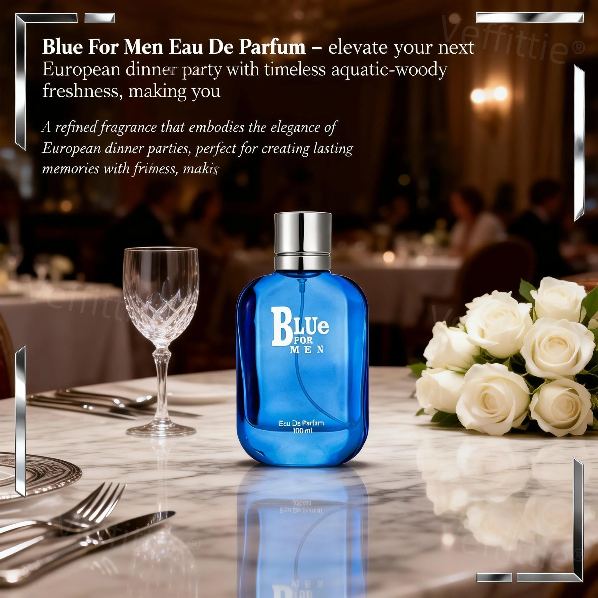 

Midnight Spicy Blue Allure 100ML Eau De Parfum, Long Lasting Floral Woody Blend, Bold Choice for Evening City Social Gatherings