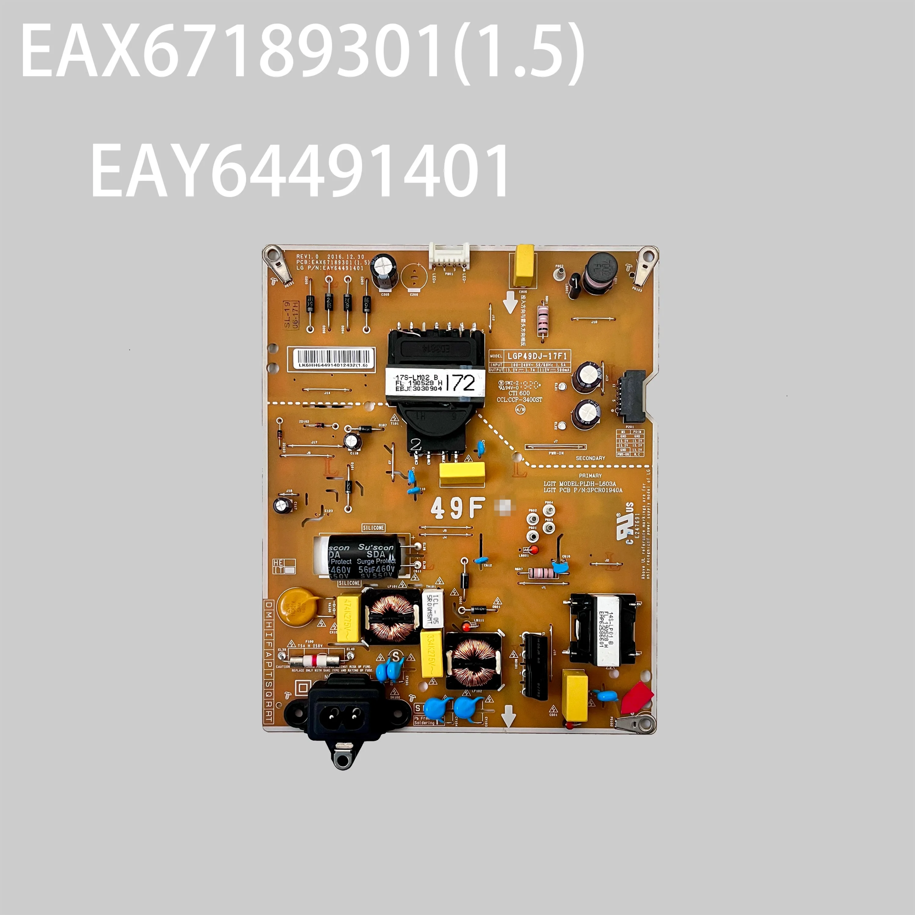 New Authentic Original TV Power Board EAX67189301(1.5) EAY64491401 Work Properly And is for 49