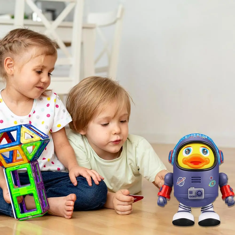 Jouet canard pour bébé, jouet Musical interactif, éléments spatiaux pour nourrissons, cadeaux pour enfants, électrique avec lumières et sons, Robo dansant