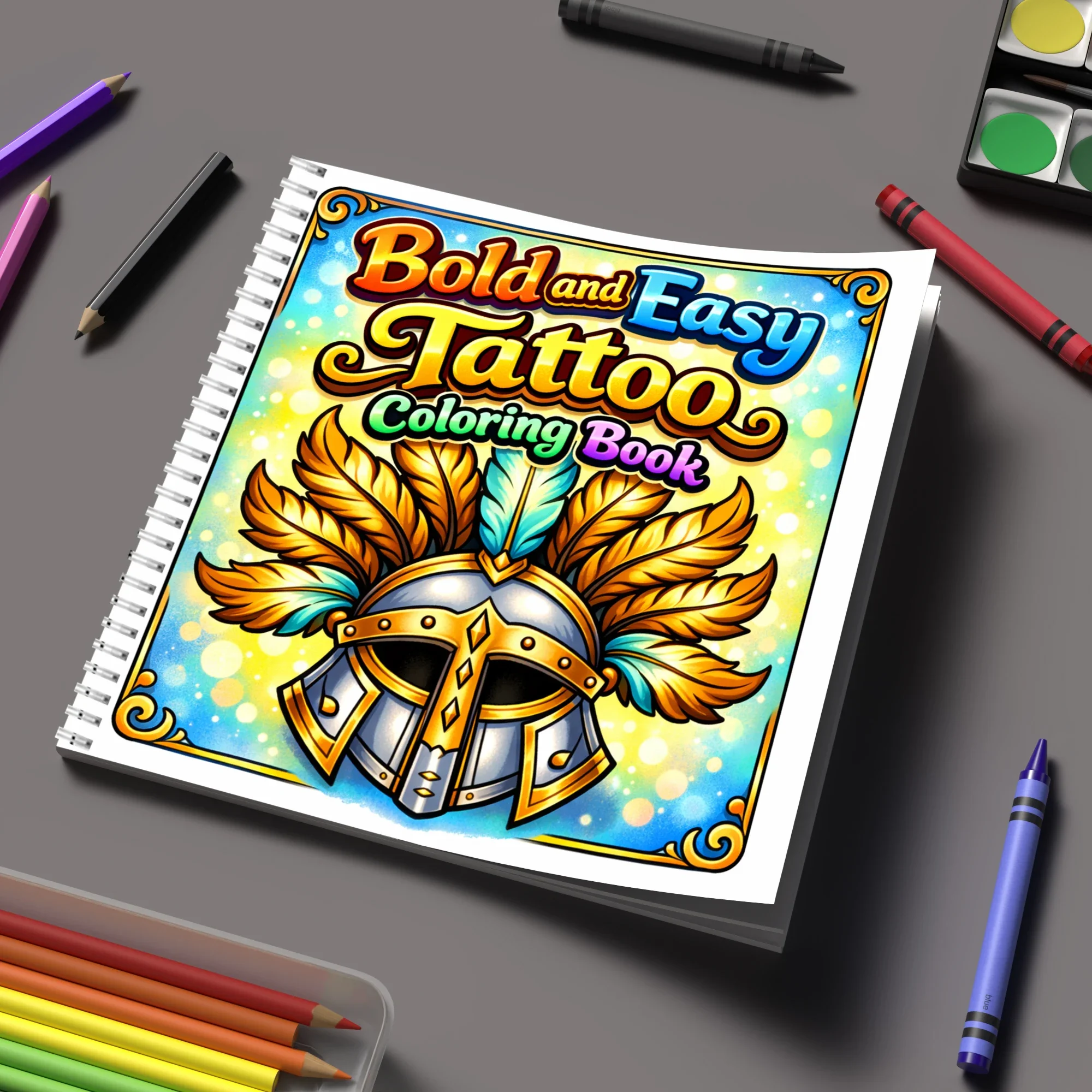 

Coloring Book Easy Tattoo for Adult Colouring Book, Birthday Day Gift, Back to School Supplies, Adults Cute Drawing Book