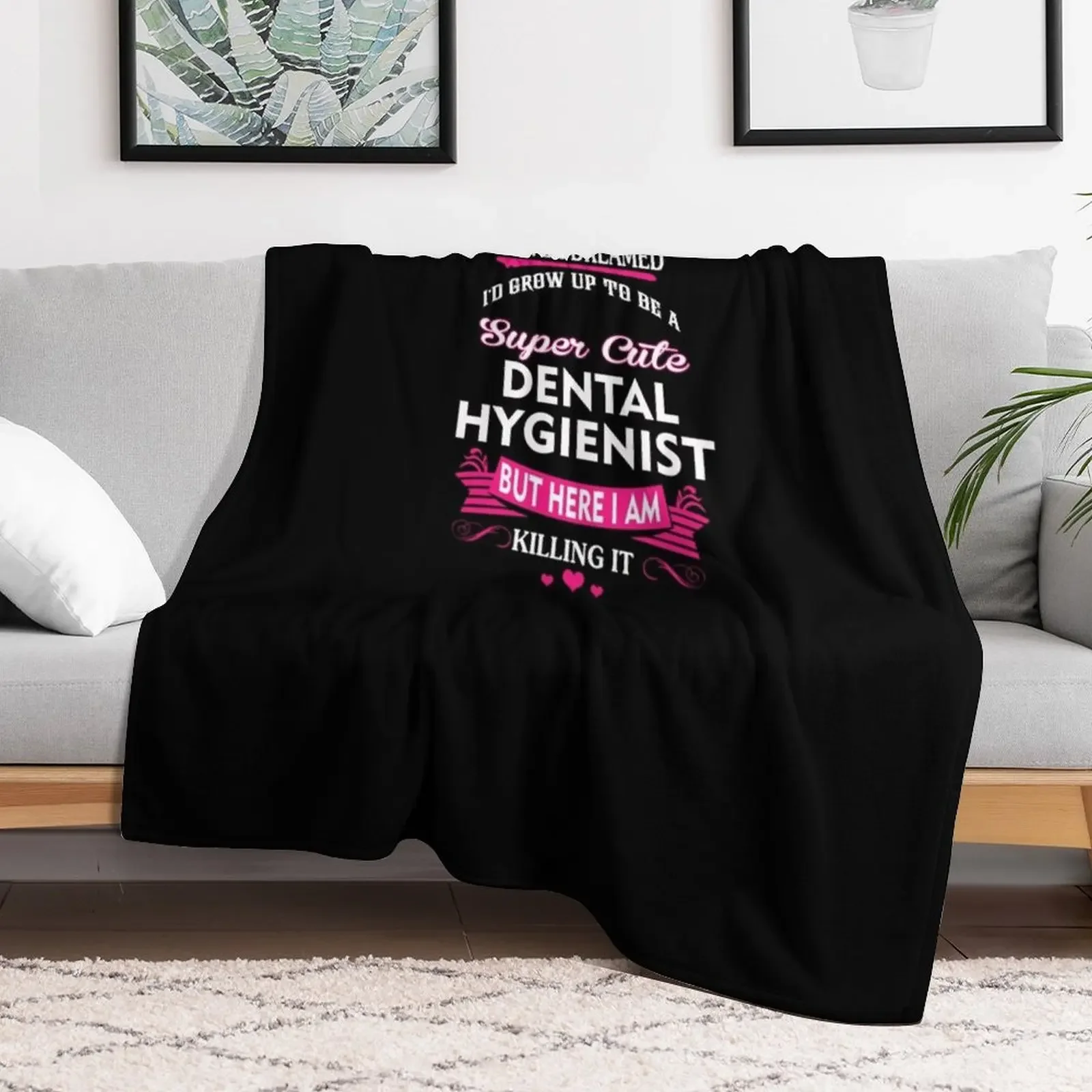 Dental hygienist Throw Blanket Custom manga Blankets