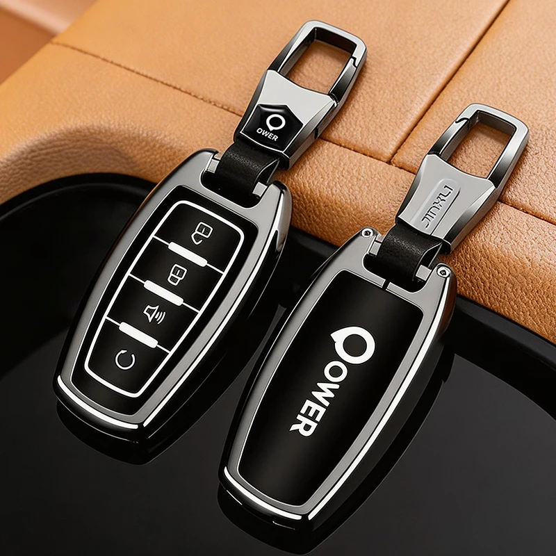 2026Great Wall Poer GWM Ute Cannon Pao P Series Car Key Cover Case Protect Skin Holder Shell Keychain Accessories man zinc alloy