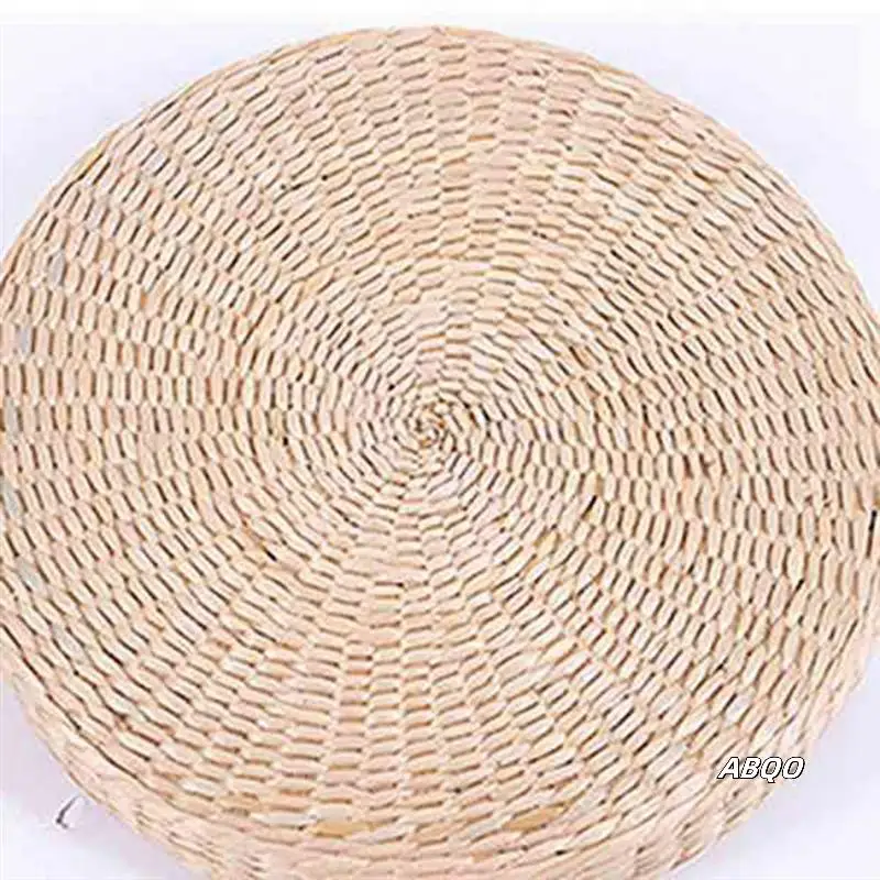 

2 Pcs 45Cm Yoga Mats Round Pouf Tatami Floor Pillow Seat Cushion Straw Meditation Thickening Soft Yoga Equipment