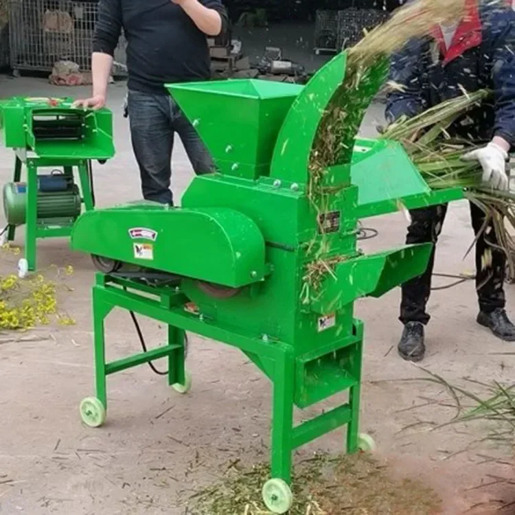 Animal Feed Making Cow Sheep Paddy Straw Cutting Machine Corn Grinder Grass Hay Silage Wheat Stalk Chaff Cutter Machine
