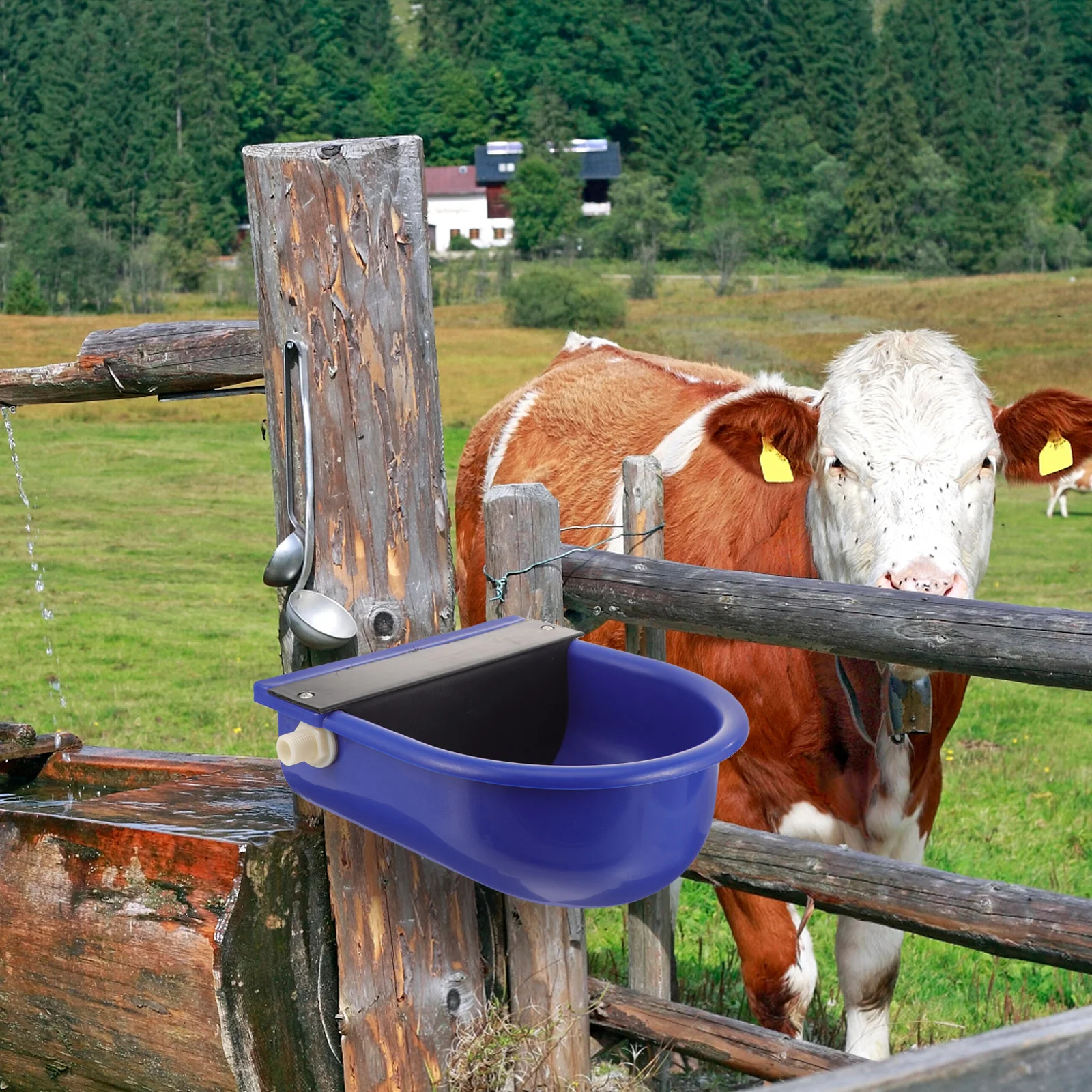 

Automatic Cow Waterer Plastic Float Bowl for Livestock Farm Stable Water Level Feeding Device Random Color No Rust Deformation