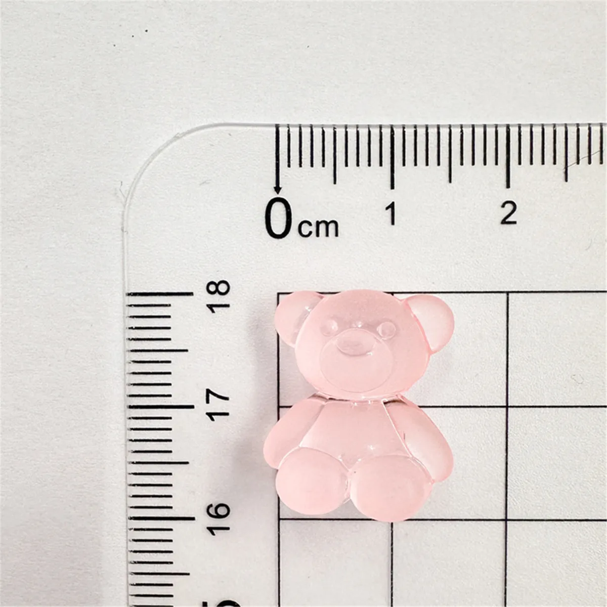 10Pcs/set 18MM*15MM*11MM Cute Cartoon Bear Resin Beads  Frosting Transparent Necklace Earrings Pendants For Jewelry Making