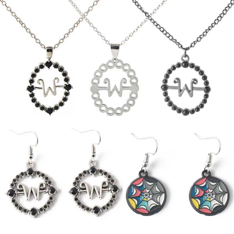 TV Show Wednesday Addams Cosplay Necklace Talisman Morticia Fashion Trends Gothic Necklace for Women Men Jewelry Prop Gifts